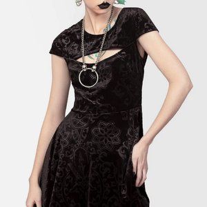 Killstar,  Blasphemia Keyhole Skater Dress, New